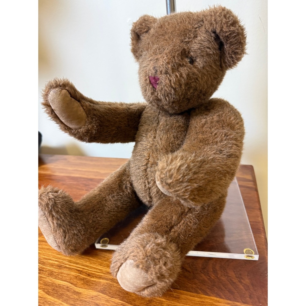 Vintage VERMONT TEDDY BEAR Issue date 1992 15" Plush Jointed Posable Bear EUC